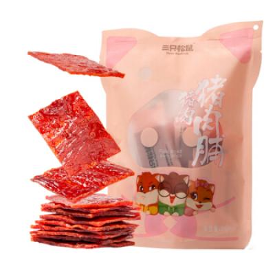 三只松鼠豬肉脯原味 靖江風(fēng)味肉干肉脯零食休閑小吃豬肉干160...
